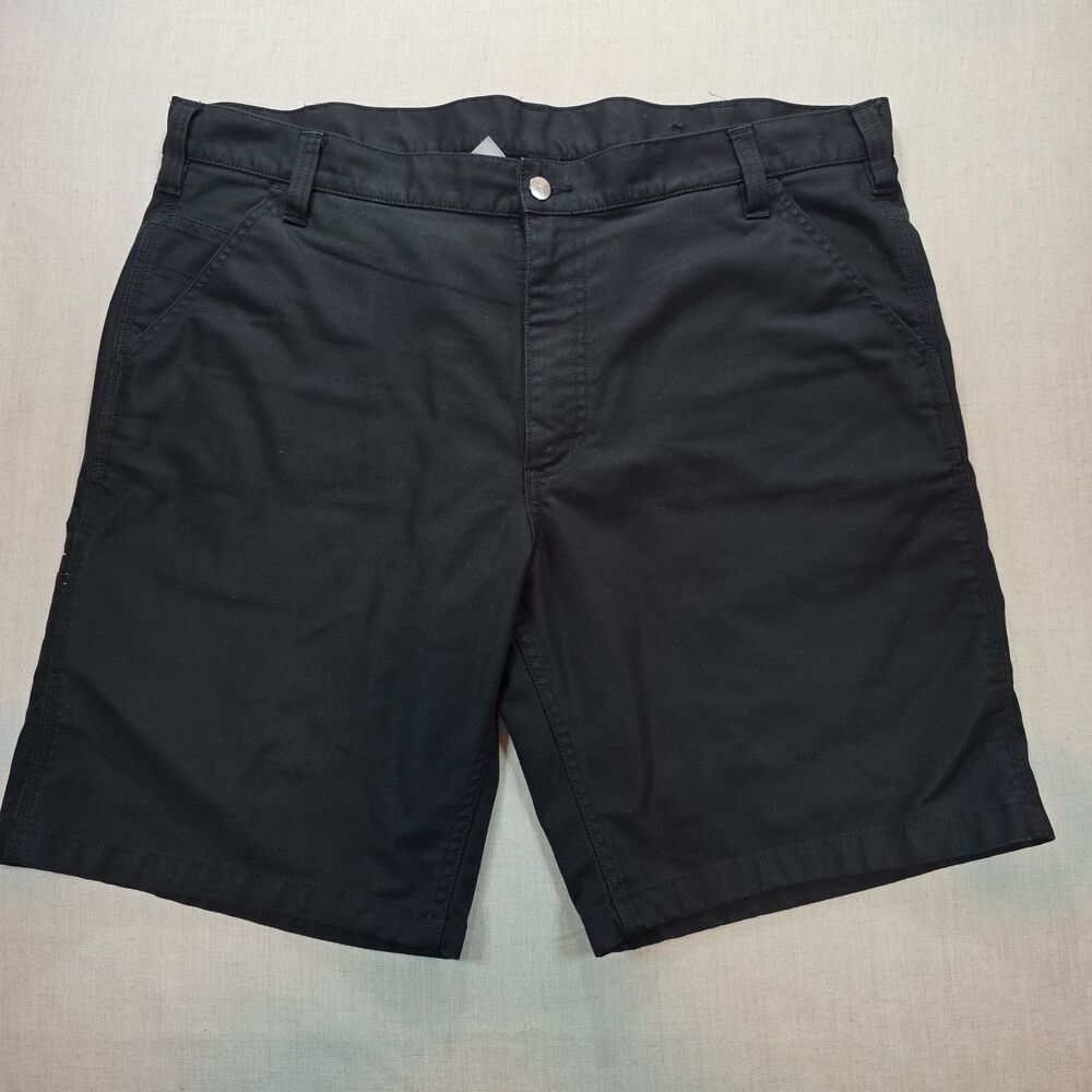 Carhartt Men's Carpenter Work Shorts Black Size 40 Utility Canvas Cotton Casual